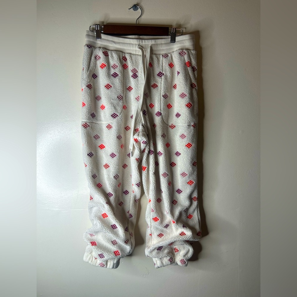 Anthropologie Daily Practice Sherpa Fleece Cropped Lounge Pants